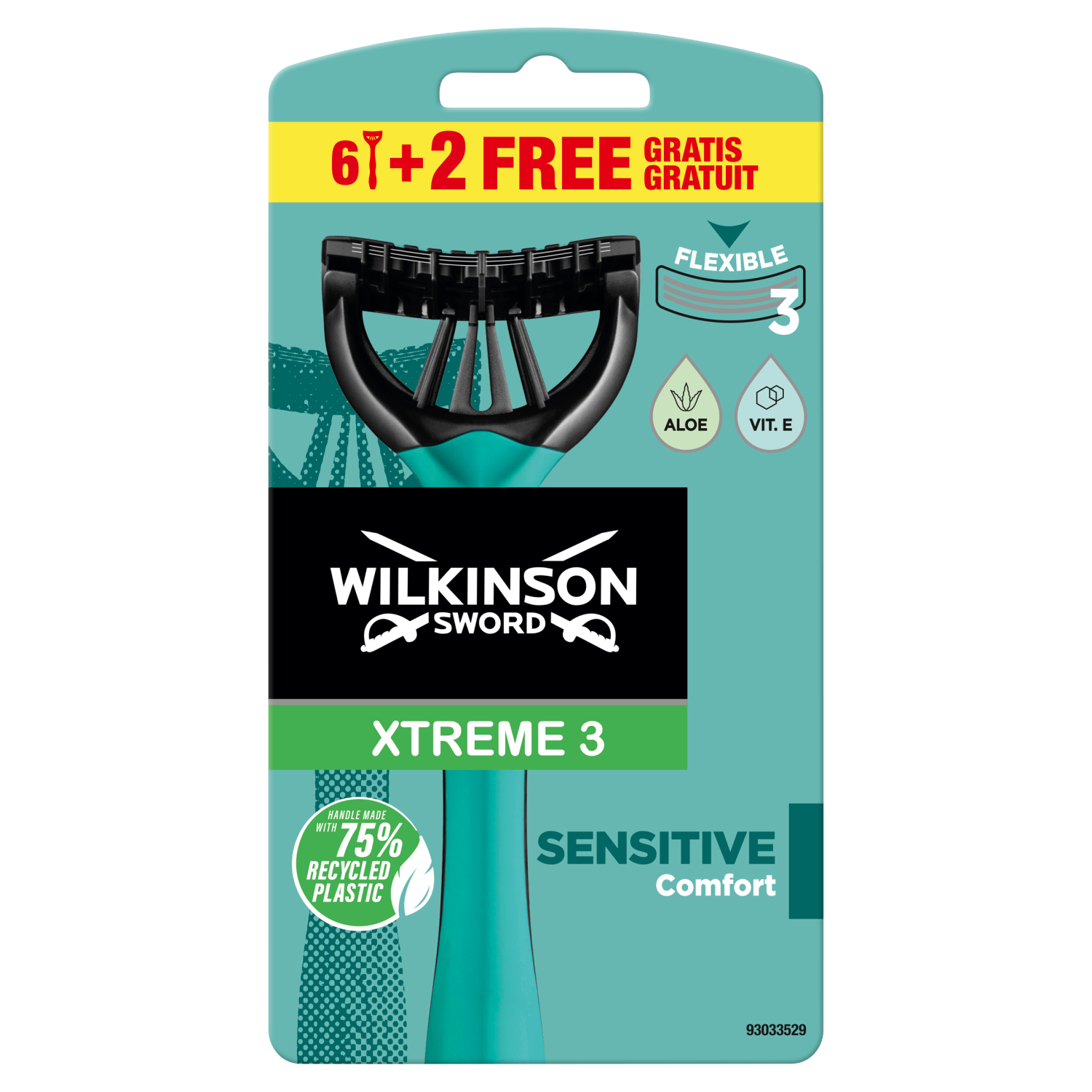 Wilkinson Sword Wilkinson Sword Xtreme3 Sensitive jednorazowe maszynki do  golenia dla mężczyzn, 8 szt. | hebe.pl