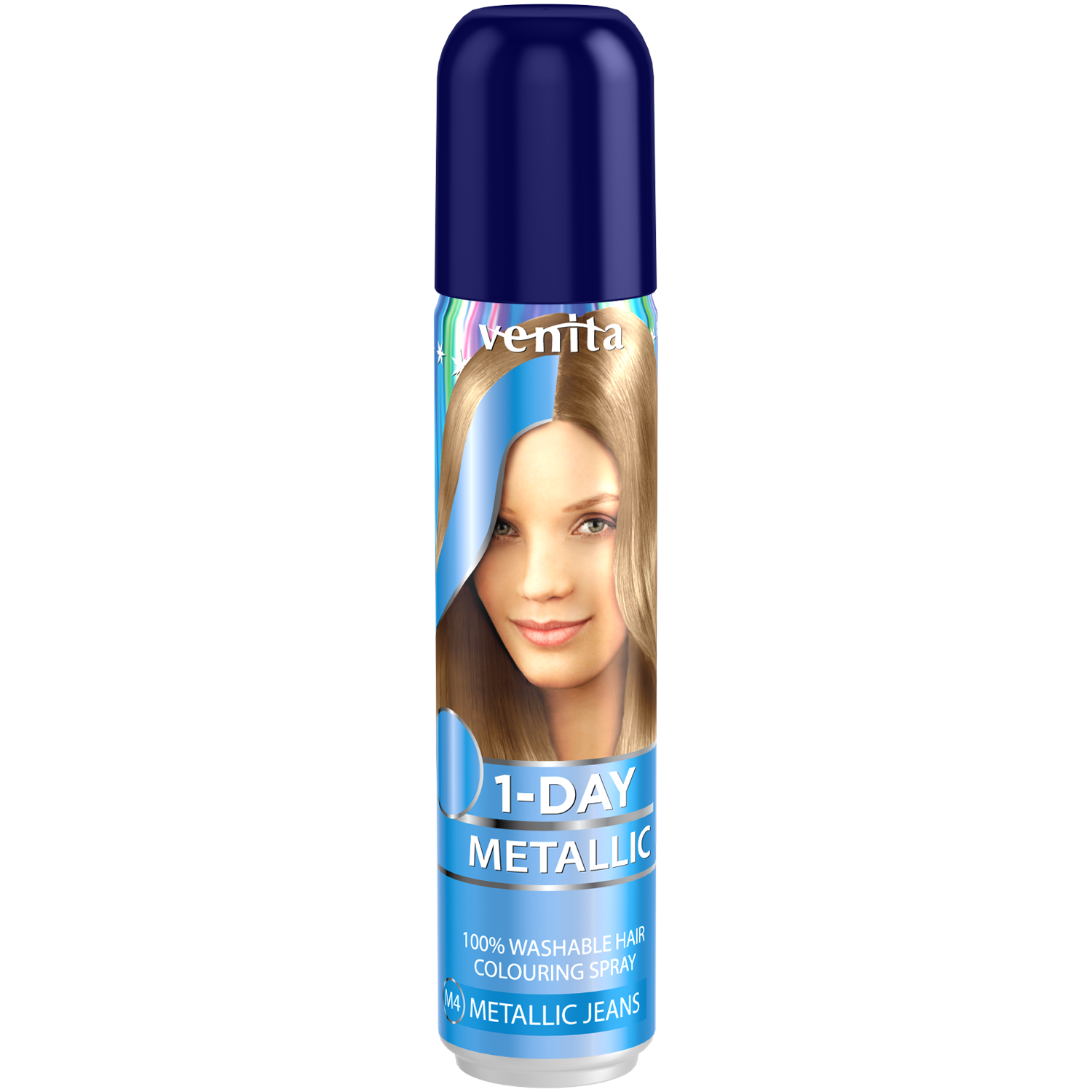 Venita 1-Day Metallic jednodniowy spray koloryzujący do włosów jeans, 50 ml  | hebe.pl