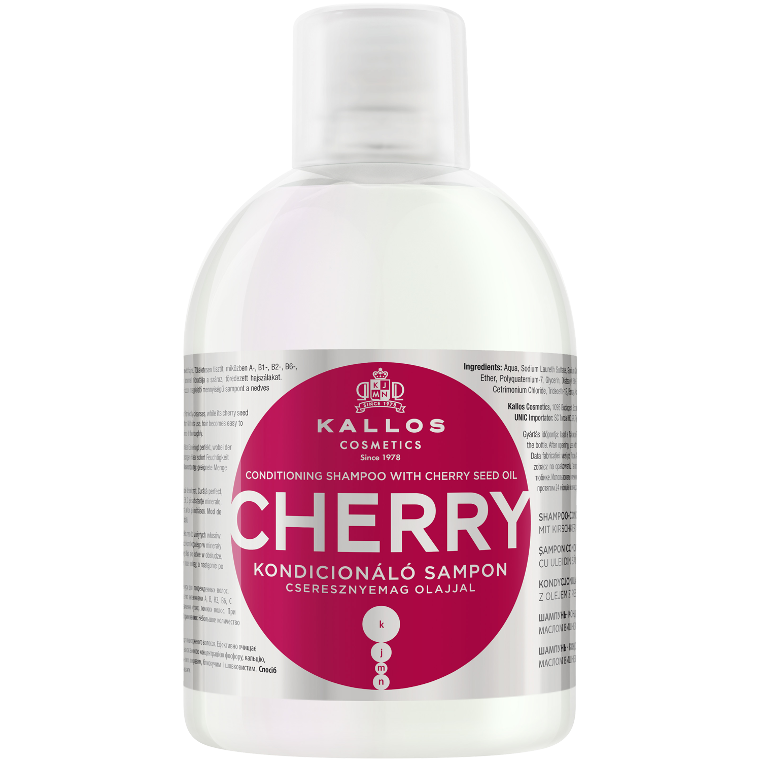 Kallos Cherry szampon do włosów nawilżający, 1000 ml | hebe.pl