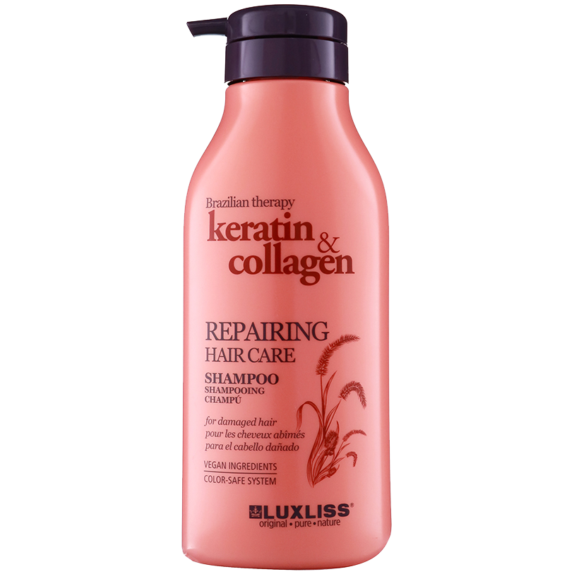 Luxliss Keratin & Collagen naprawczy szampon do włosów, 500 ml | hebe.pl