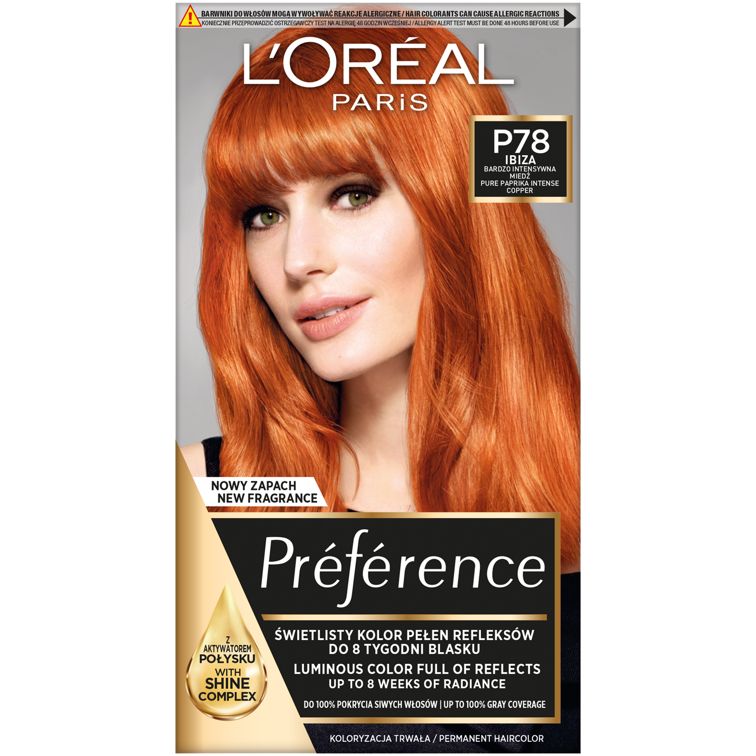 L'Oréal Paris farba do włosów P78 bardzo intensywna miedź, 1 opak. | hebe.pl