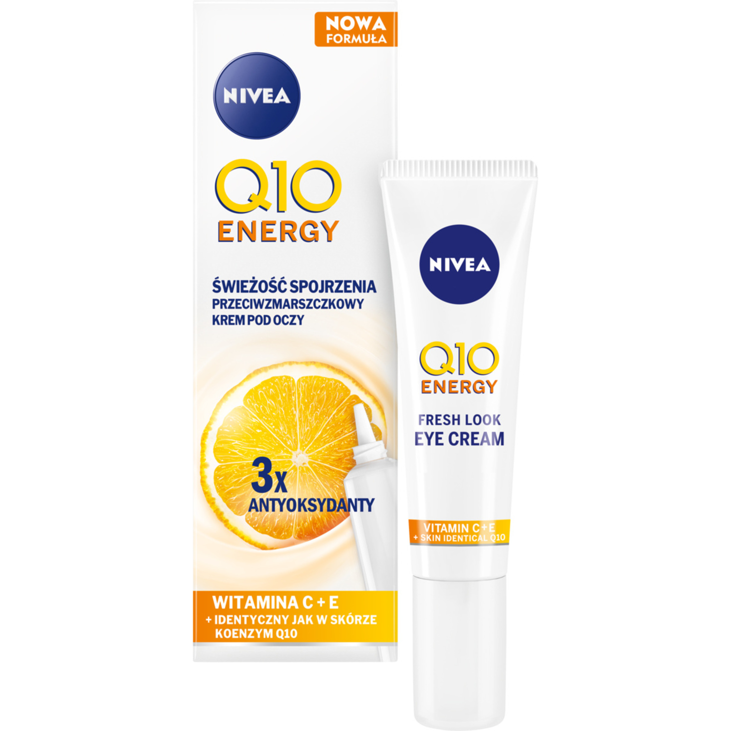 Nivea Q10 Energy krem pod oczy przeciwzmarszczkowy z witaminą C, 15 ml |  hebe.pl