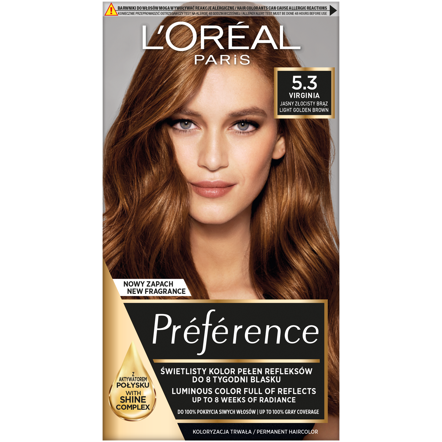 L'Oréal Paris Récital Préférence farba do włosów G5.3 jasny brąz złocisty,  1 opak. | hebe.pl