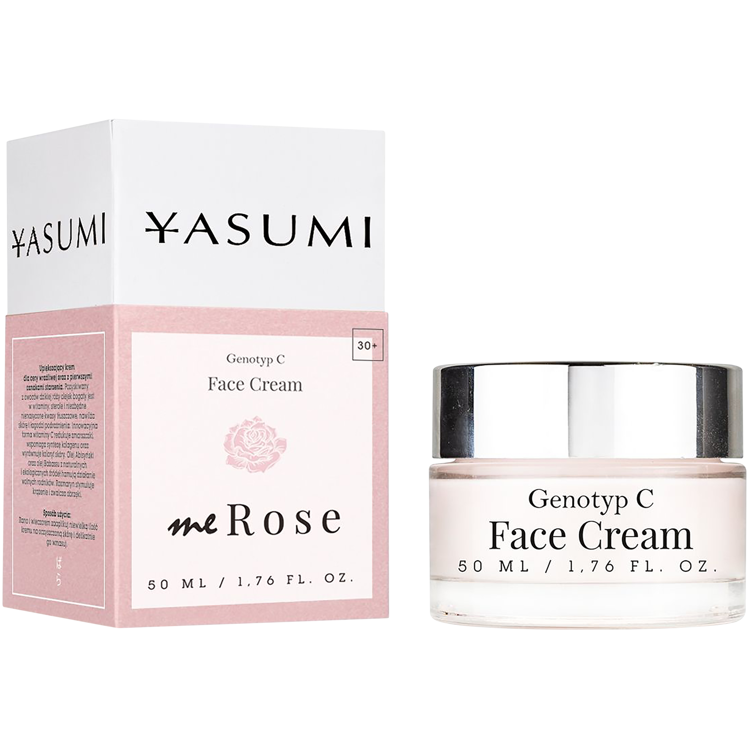 Yasumi Me Rose Genotyp C łagodzący krem z olejkiem różanym do twarzy, 50 ml  | hebe.pl