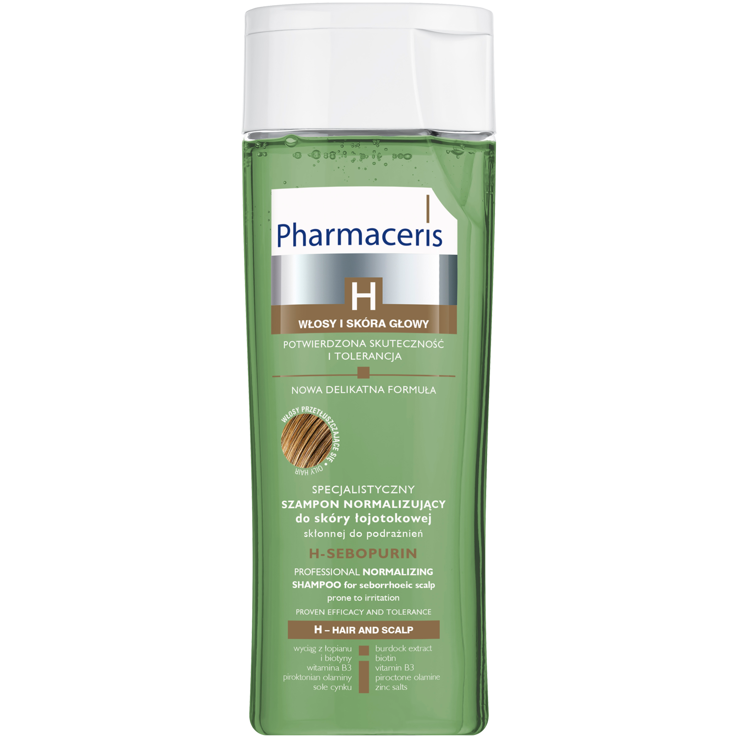 Pharmaceris H H-Sebopurin specjalistyczny szampon normalizujący do skóry  łojotokowej, skłonnej do podrażnień, 250 ml | hebe.pl