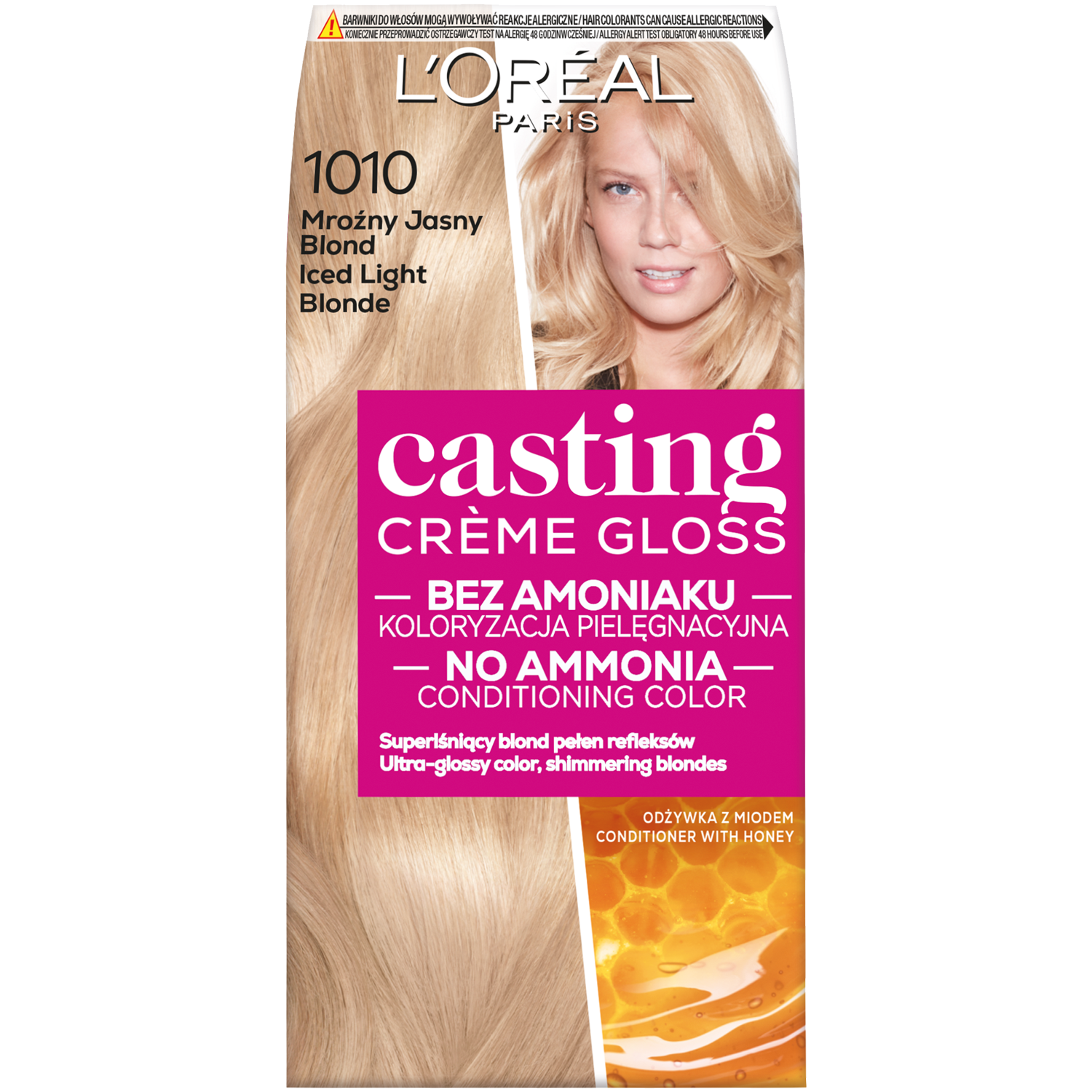 L'Oréal Paris Casting Crème Gloss farba do włosów 1010 jasny lodowy blond,  1 opak. | hebe.pl