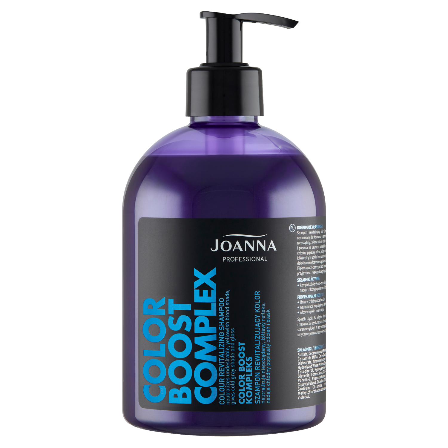 Joanna Professional Color Boost Complex rewitalizujący szampon do włosów  blond, 500 ml | hebe.pl