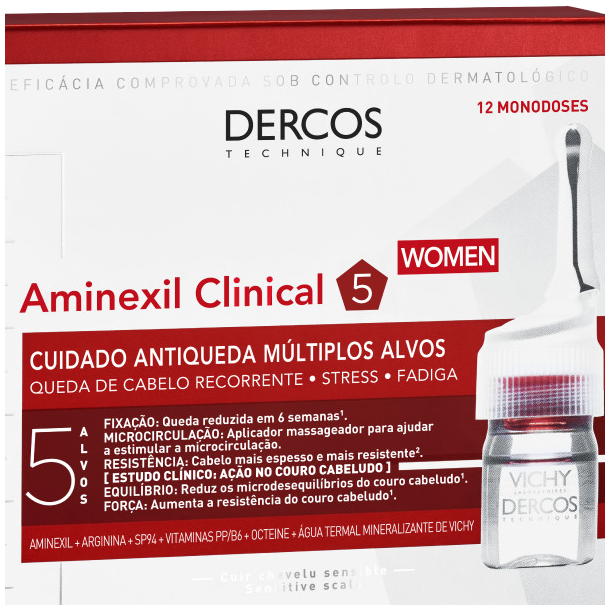Vichy kuracja przeciw wypadaniu włosów o kompeksowym działaniu 6x21ml  Dercos Aminexil Clinical | hebe.pl