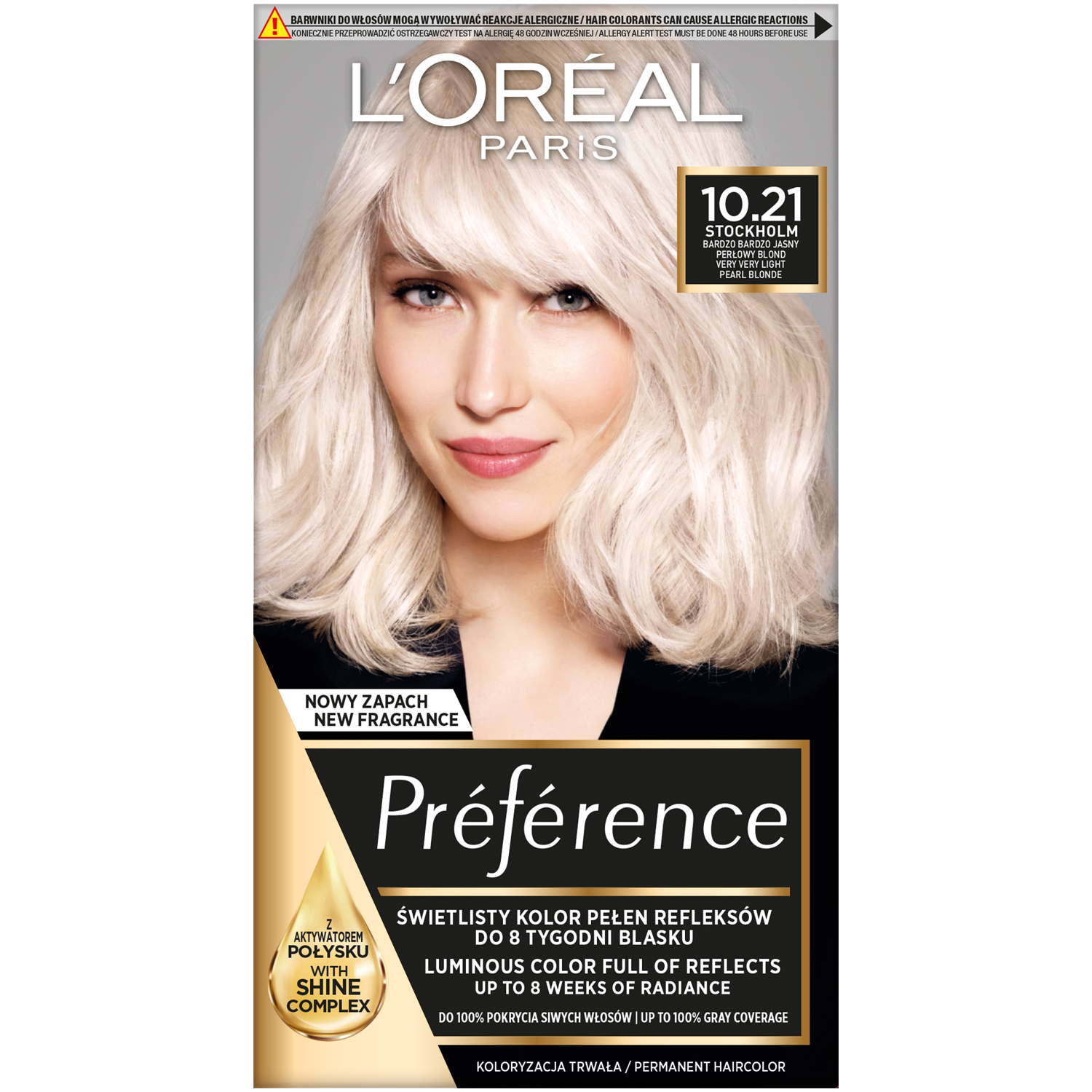 L'Oréal Paris Récital Préférence farba do włosów Z2 10.21 bardzo bardzo  jasny blond opalizujący, 1 opak. | hebe.pl