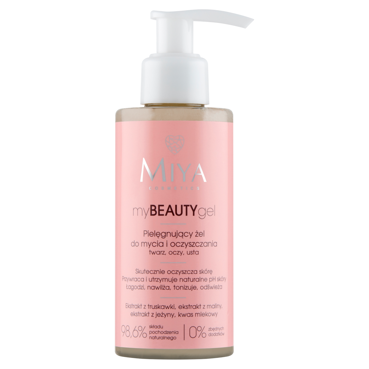 Miya Cosmetics myBEAUTYgel pielęgnujący żel do mycia i oczyszczania twarzy,  140 ml | hebe.pl