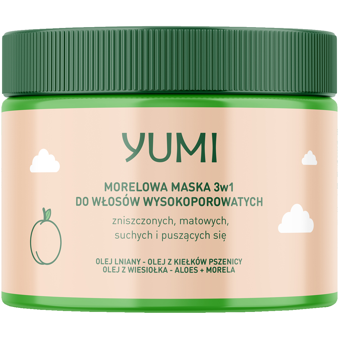Yumi 3w1 morelowa maska do włosów wysokoporowatych, 300 ml | hebe.pl