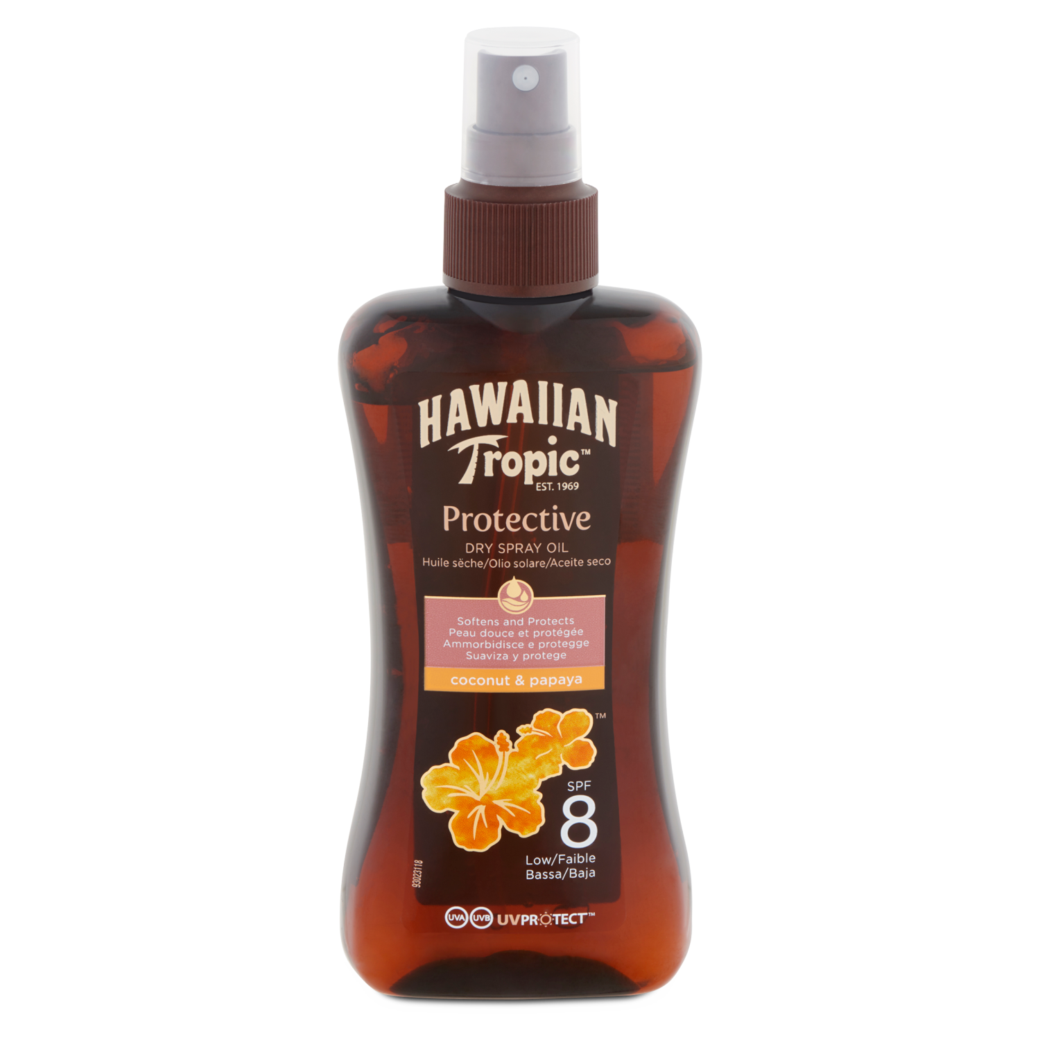 Hawaiian Tropic olejek do opalania w sprayu SPF8 | hebe.pl