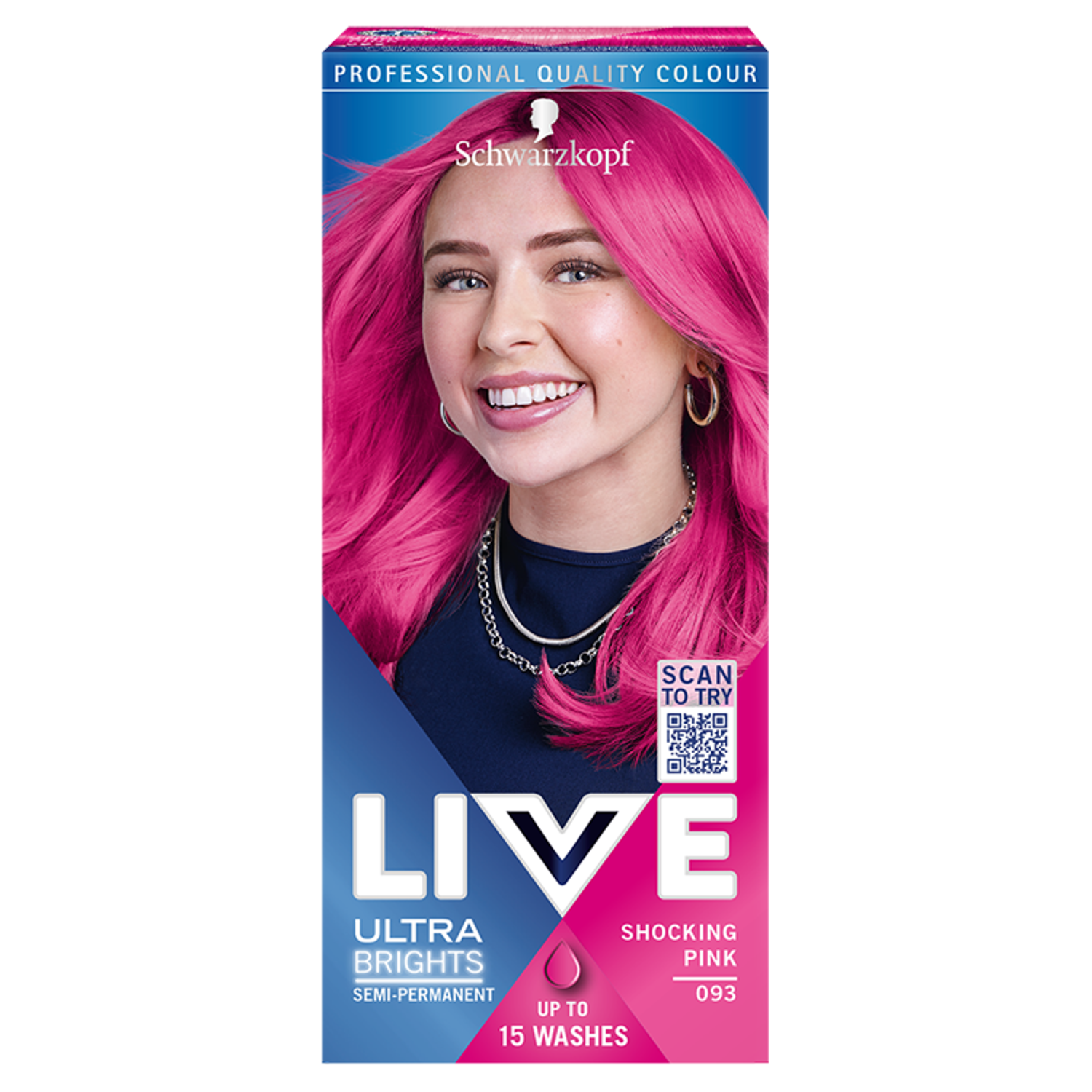 Live Ultra Brights or Pastel farba do włosów shocking pink 093, 1 opak. |  hebe.pl