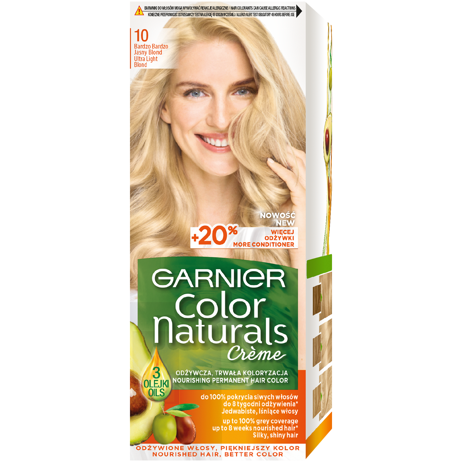 Garnier Color Naturals Créme farba do włosów 10 bardzo bardzo jasny blond,  1 opak. | hebe.pl