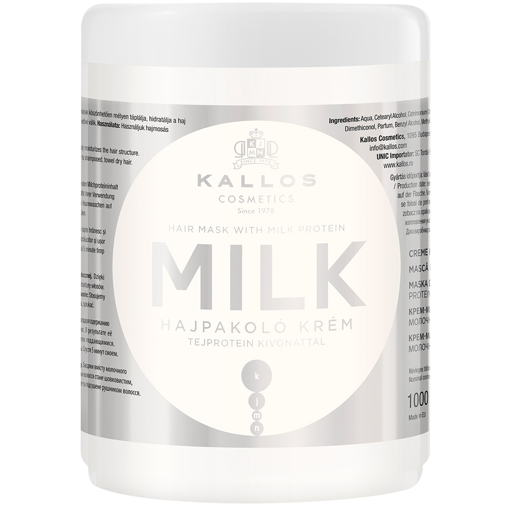 Kallos Milk odżywcza maska do włosów, 1000 ml | hebe.pl