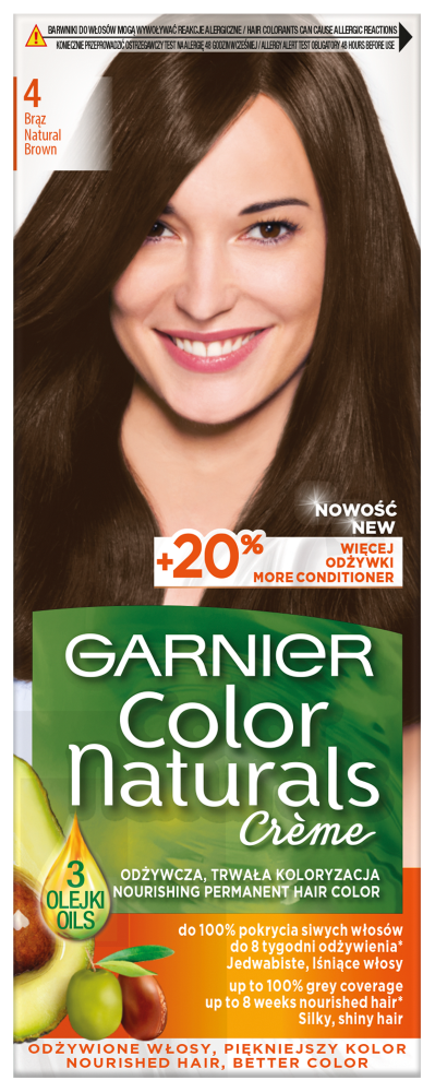 Garnier Color Naturals Créme farba do włosów 4 brąz, 1 opak. | hebe.pl