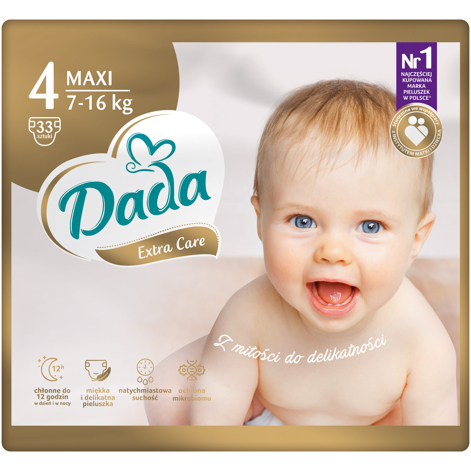 Dada Extra Care Maxi pieluchy dla dzieci rozm. 4, 33 szt./1 opak. | hebe.pl
