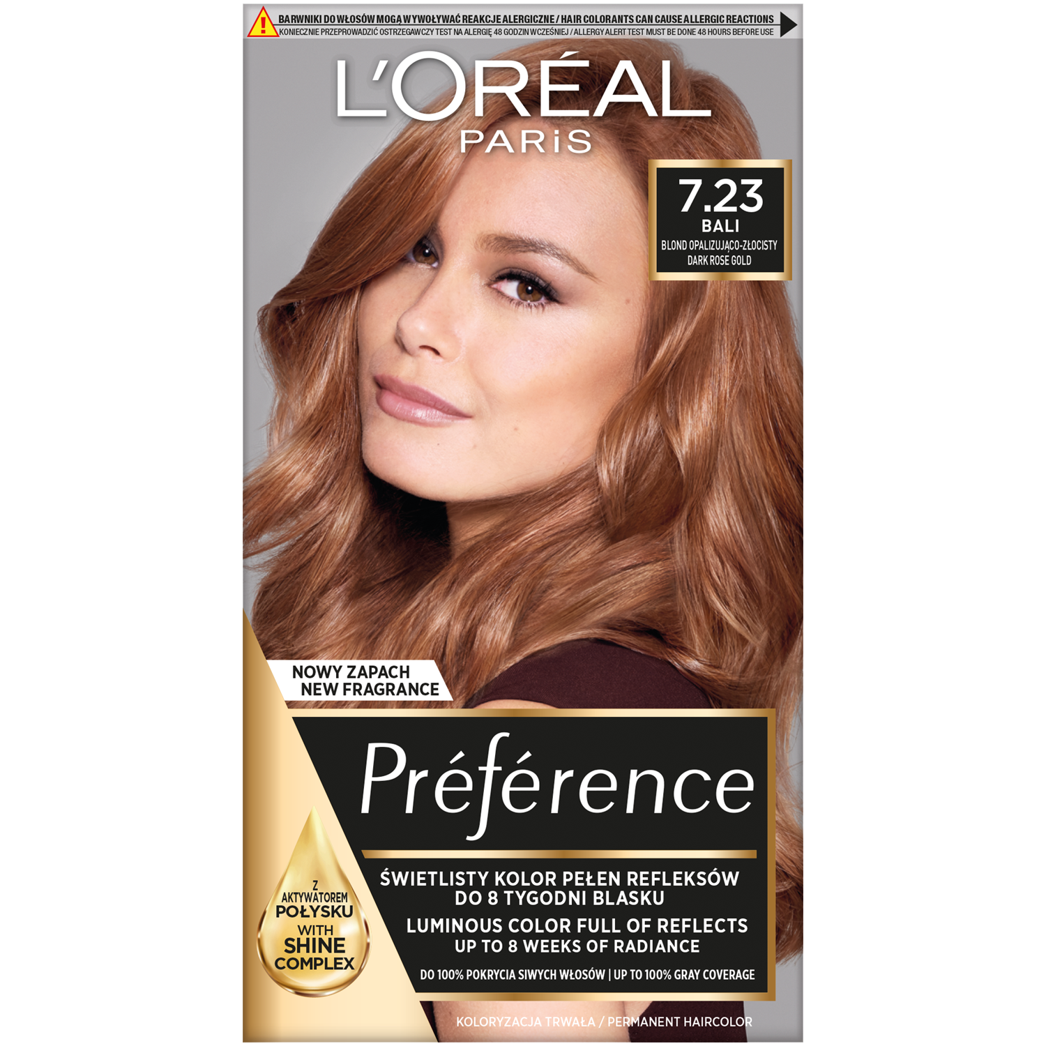 L'Oréal Paris Preference farba do włosów 7.23 blond opalizująco-złocisty, 1  opak. | hebe.pl