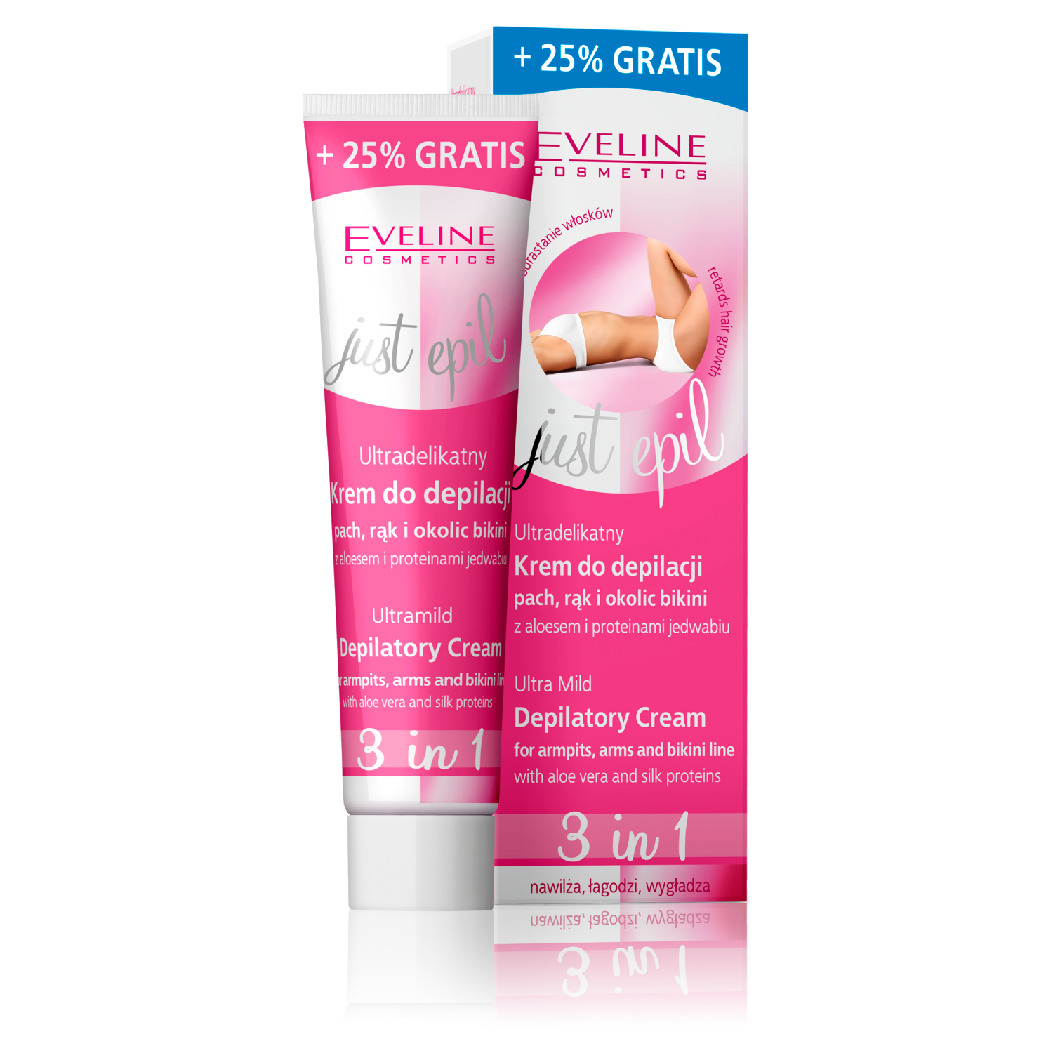 Eveline Cosmetics Just Epil ultradelikatny krem do depilacji pach, rąk i  okolic bikini, 125 ml | hebe.pl