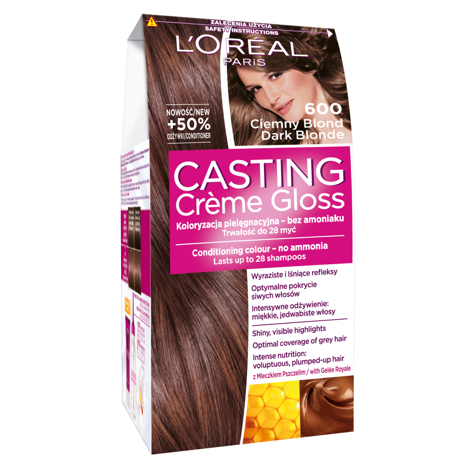 L'Oreal Paris farba do włosów 600 ciemny blond Casting Creme Gloss | hebe.pl