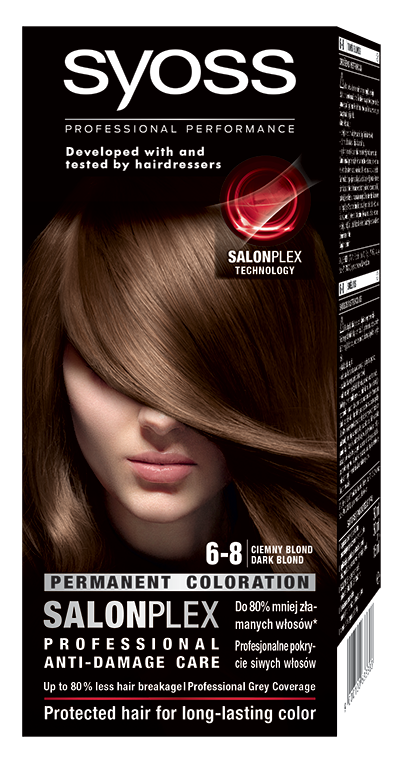 Syoss Permanent Coloration farba do włosów trwale koloryzująca 6-8 ciemny  blond, 1 opak. | hebe.pl