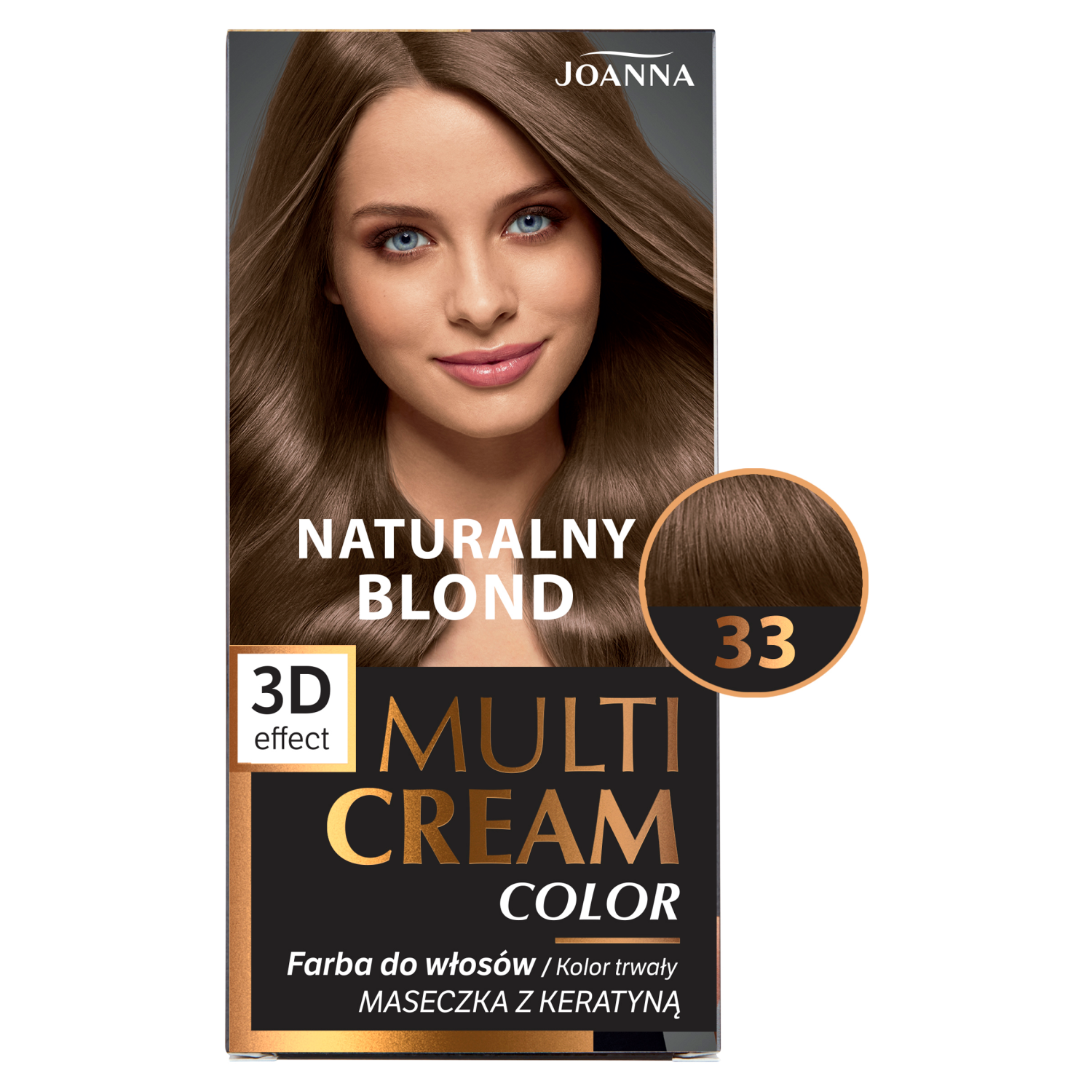 Joanna Multi Cream Color farba do włosów 33 naturalny blond, 1 opak. |  hebe.pl