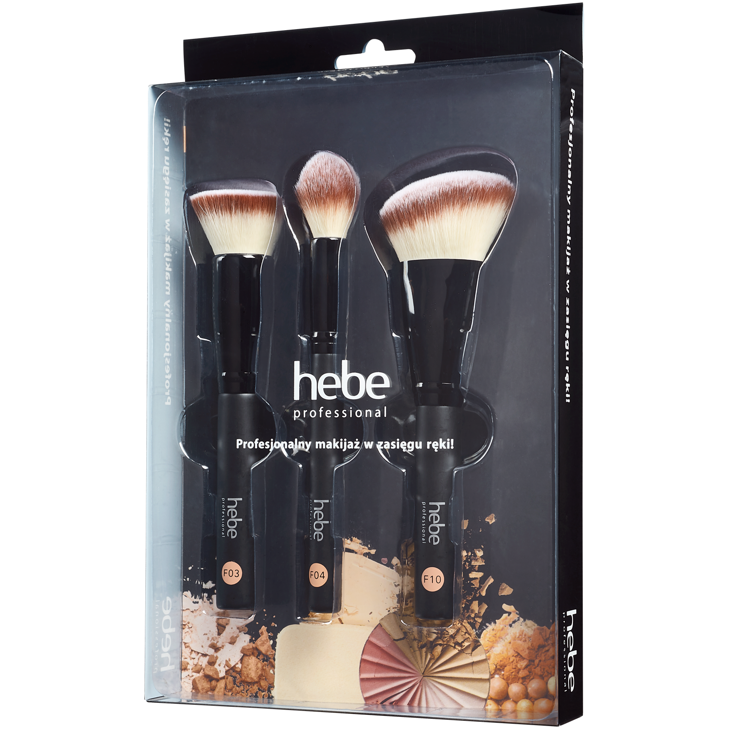 Hebe Professional zestaw: pędzle do makijażu, 3 szt. | hebe.pl