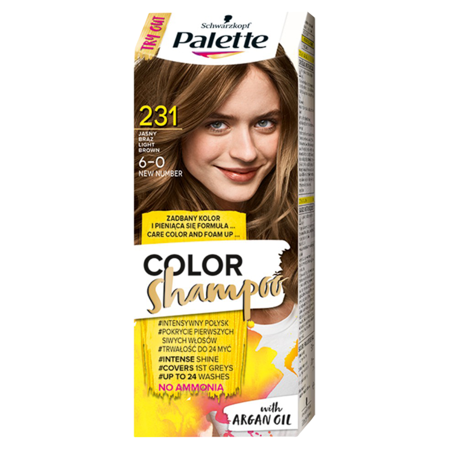 Palette szampon koloryzujący 231 jasny brąz Color Shampoo | hebe.pl