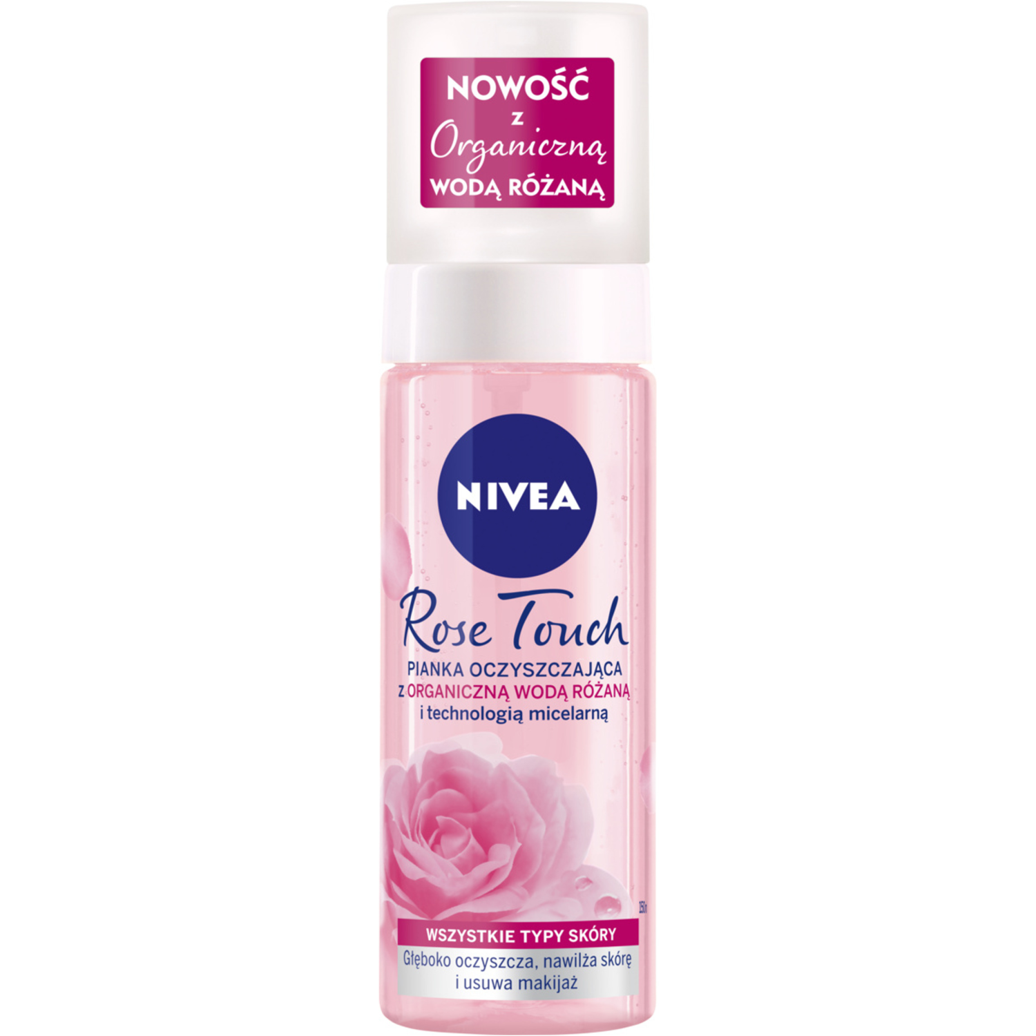 Nivea Rose Touch pianka oczyszczająca do mycia twarzy, 150 ml | hebe.pl