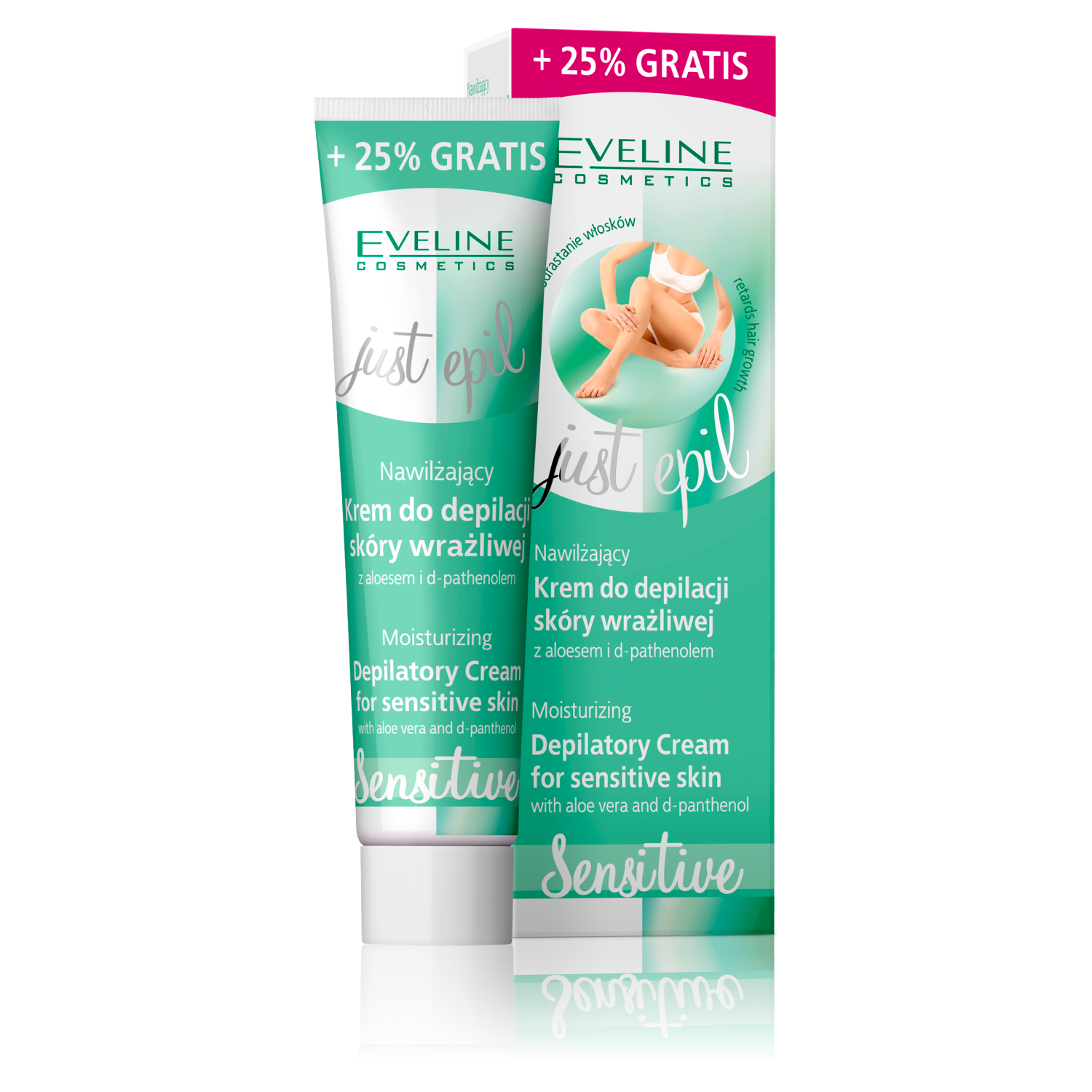 Eveline Cosmetics Just epil nawilżający krem do depilacji skóry wrażliwej,  125 ml | hebe.pl
