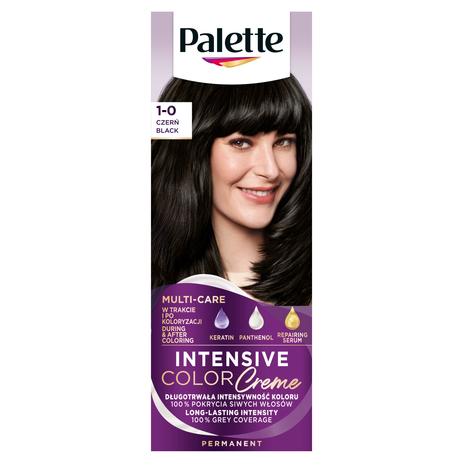 Palette Intensive Color Creme farba do włosów w kremie 1-0 (n1) czerń, 1  opak. | hebe.pl