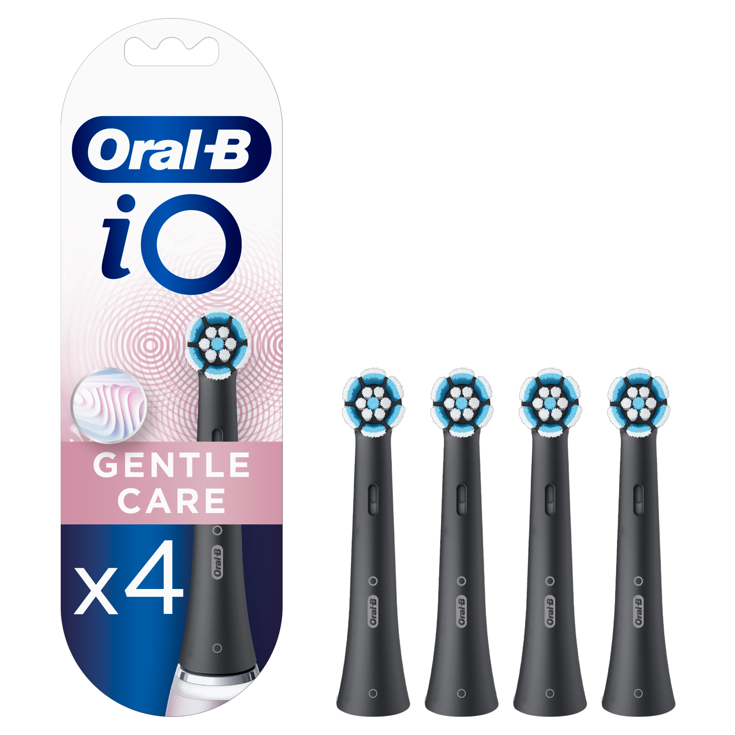 Oral-B IO Sens Black wymienne końcówki do szczoteczki magnetycznej, 4  szt./1 opak. | hebe.pl