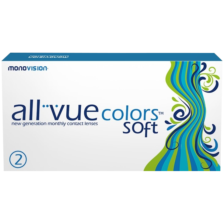 All Vue Colors Soft Aqua soczewki kontaktowe, moc: 0.00, 1 opak. | hebe.pl